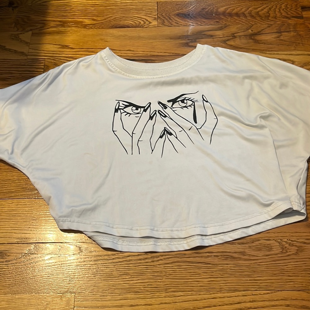 shein crop top, size M